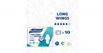 Podpaski ze skrzydełkami WHITE LONG WINGS, 10 sztuk