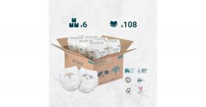 KARTON 108 hipoalergicznych pieluchomajtek dla dzieci, rozmiar 6 (15 kg+), 6 x 18 sztuk