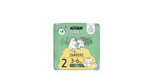 Pieluszki ekologiczne dla niemowląt, Newborn 2 (3-6 kg), 56 sztuk