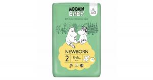 Pieluszki ekologiczne dla niemowląt, Newborn 2 (3-6kg), 56 szt.