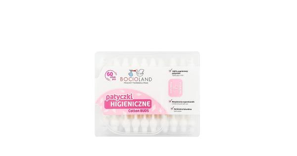 Patyczki do uszu z ogranicznikiem, 60 sztuk
