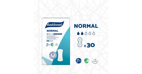 Wkładki higieniczne WHITE NORMAL, 30 sztuk
