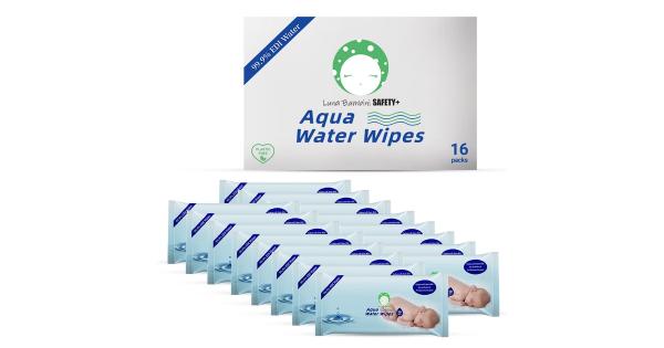 Chusteczki wodne Aqua Water Wipes KARTON 800 szt. (16 op. po 50 szt. )