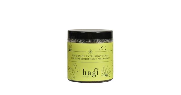 Naturalny scrub do ciała z olejem konopnym i makadamia, 280 g