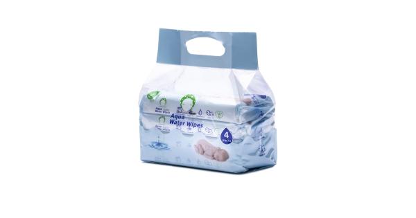 Chusteczki wodne Aqua Water Wipes 200 szt. (4 opakowania po 50 szt.)