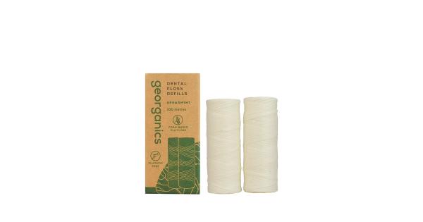 REFILL, Naturalna nić dentystyczna, Spearmint, 100 m (2x50 m)