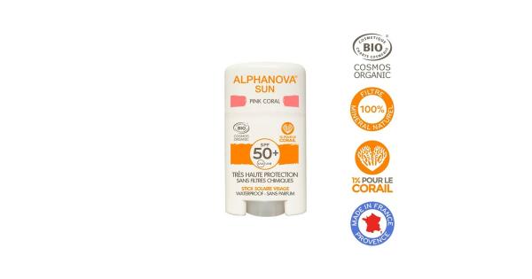 Przeciwsłoneczny krem w sztyfcie z filtrem SPF50+, różowy, 12 g