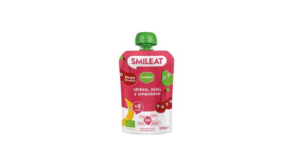 BIO Wiśnie z acai i amarantem, ekologiczny mus w tubce, 100 g