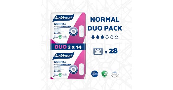 Podpaski bez skrzydełek WHITE NORMAL DUOPACK, 2x14 sztuk