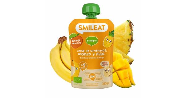 BIO Migdały z mango i ananasem, ekologiczny mus w tubce, 100 g