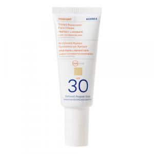 Korres - Yoghurt - Koloryzujący Krem Ochronny Do Twarzy Spf30 - Sun Yog. Tint. Face Spf30 - Dla Kobiet