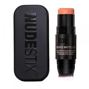 Nudestix - Nudies All Over Face Matte Lux — Róż W Sztyfcie - Nudies Matte Lux Blush - Pretty Peachy - Dla Kobiet