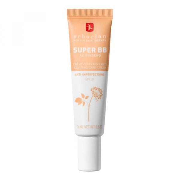 Erborian - Super Bb Au ginseng Clair – Kryjący Krem Korygujący Niedoskonałości - Bb Family Super Bb Dore 15ml - Dla Kobiet