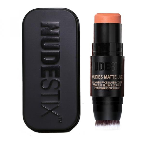 Nudestix - Nudies All Over Face Matte Lux — Róż W Sztyfcie - Nudies Matte Lux Blush - Pretty Peachy - Dla Kobiet