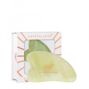 CRYSTALLOVE Płytka gua sha do masażu twarzy z jadeitu