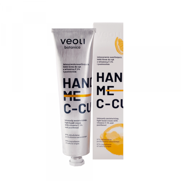 Veoli Botanica Hand Me C-Cure - Intensywnie nawilżający, lekki krem do rąk z witaminą C 3% i pantenolem 75 ml