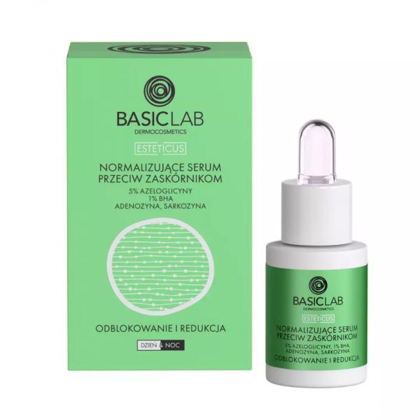 BasicLab Normalizujące serum przeciw zaskórnikom odblokowanie i redukcja 30 ml