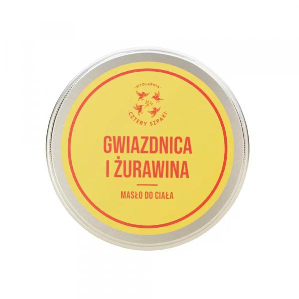 4 Szpaki Masło do ciała Gwiazdnica i żurawina 150 ml OUTLET (data do 11.01.25r)