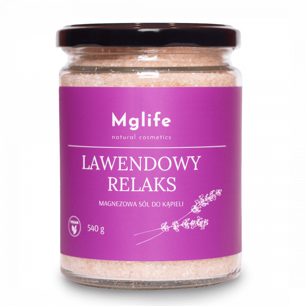 Mglife Magnezowa sól do kąpieli lawendowy relaks 540 g