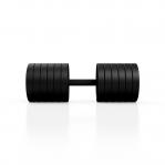 Hantla stalowa gumowana 47,5 kg czarny mat - Marbo Sport