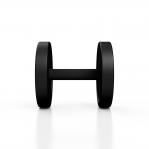 Hantla stalowa gumowana 7,5 kg czarny mat - Marbo Sport