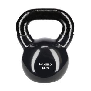 Hantla winylowa żeliwna kettlebell czarna 10 kg - HMS
