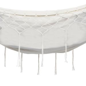 Dwuosobowy hamak ogrodowy bujak huśtawka leżak 200x150cm boho beżowy