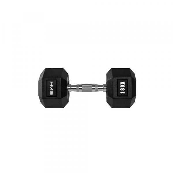 Hantla stalowa gumowana Hex Pro 18 kg - HMS