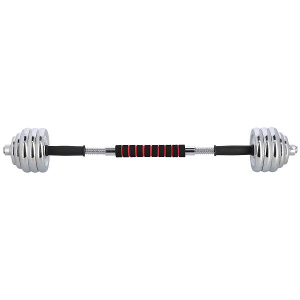 Sztangielki-sztanga w walizce chrom 2 x 15 kg STC30 - HMS