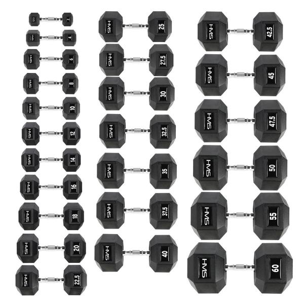 Hantla stalowa gumowana Hex Pro 6 kg - HMS