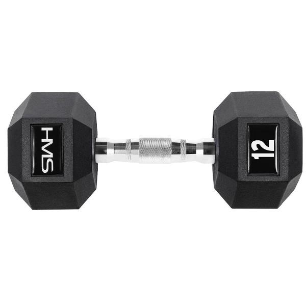 Hantla stalowa gumowana Hex Pro 12 kg - HMS