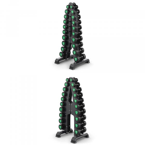 Zestaw hantli stałych poliuretanowych 1-10kg (skok co 1 kg) 110 kg -UpForm