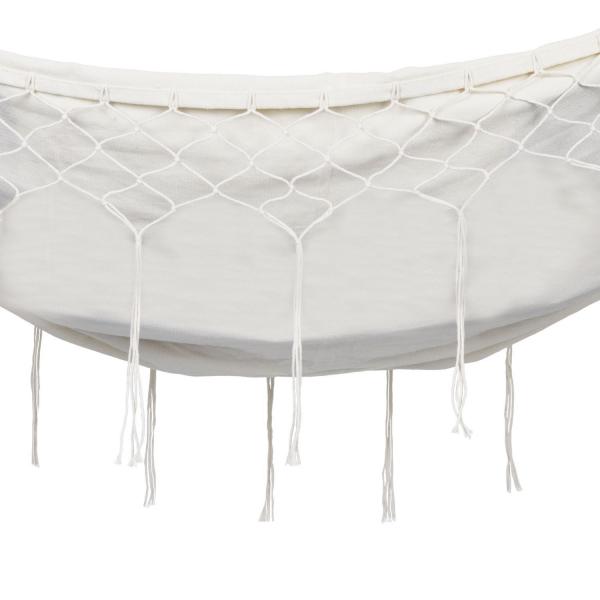 Dwuosobowy hamak ogrodowy bujak huśtawka leżak 200x150cm boho beżowy