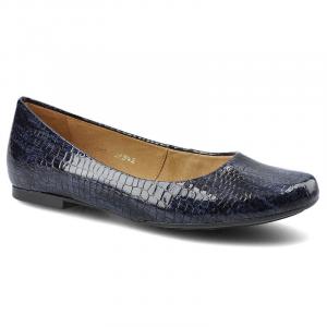Granatowe Baleriny Maciejka Damskie Modne Buty