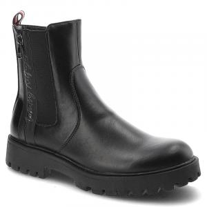 Czarne Botki Tommy Hilfiger Modne Buty Damskie