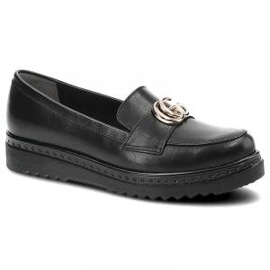 Czarne Półbuty Dwunasty Shoes Damskie Modne Buty