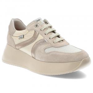 Beżowe Sneakersy Callaghan Modne Obuwie Damskie Na Koturnie