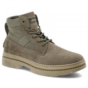 Zielone Trapery Jeep Wygodne Buty Męskie Military