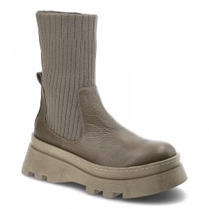 Szare Botki Artiker Damskie Stylowe Buty Jesienne
