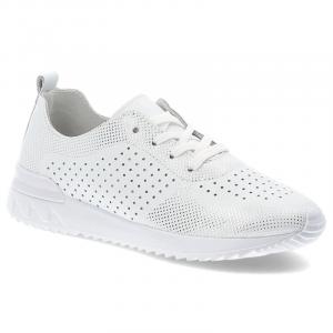 Białe Sneakersy Artiker Wygodne Płaskie Obuwie Damskie