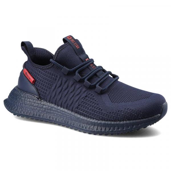 Granatowe Sneakersy Big Star Buty Męskie Półbuty