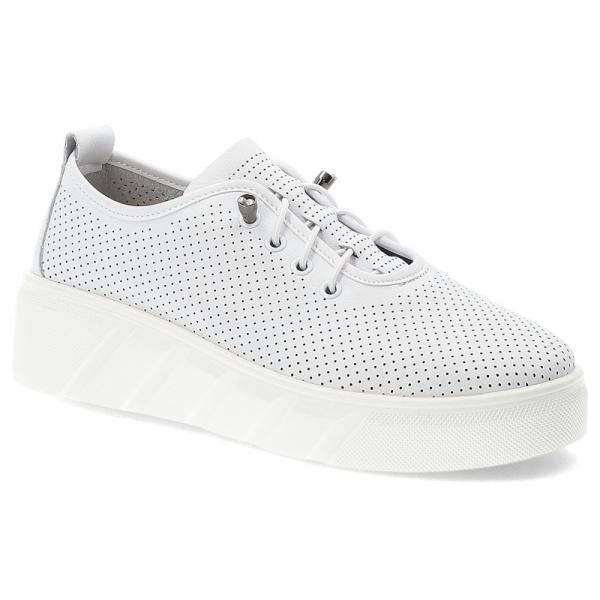 Białe Sneakersy Artiker Ażurowe Obuwie Damskie Z Elastycznymi Sznurówkami