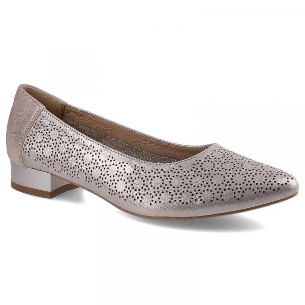 Różowe Baleriny Exquisite Damskie Stylowe Buty