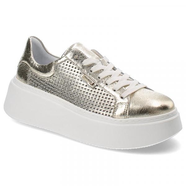 Złote Stylowe Sneakersy Damiss Modne Obuwie Damskie