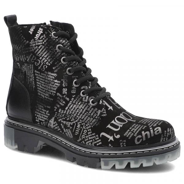 Czarne Botki Artiker Damskie Stylowe Buty Jesienne