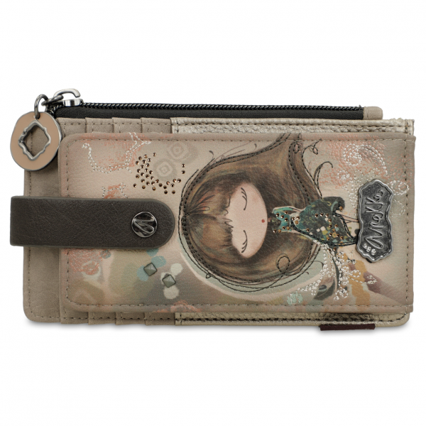 Brązowy Portfel Damski Anekke Stylowe Etui Na Karty