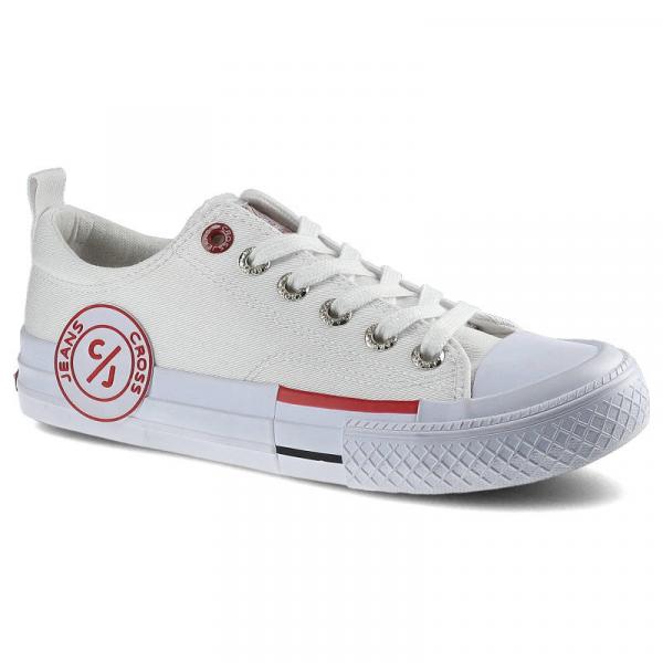 Białe Trampki Cross Jeans Damskie Modne Półbuty