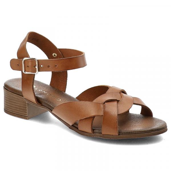 Brązowe Sandały Armodo Modne Buty Damskie