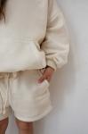 MINI spodenki dresowe z kieszonkami w kolorze LIGHT BEIGE - BERNES-80-86 (12-18)