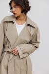 Klasyczny bawełniany trencz w kolorze LIGHT BEIGE - VENICE-M/L